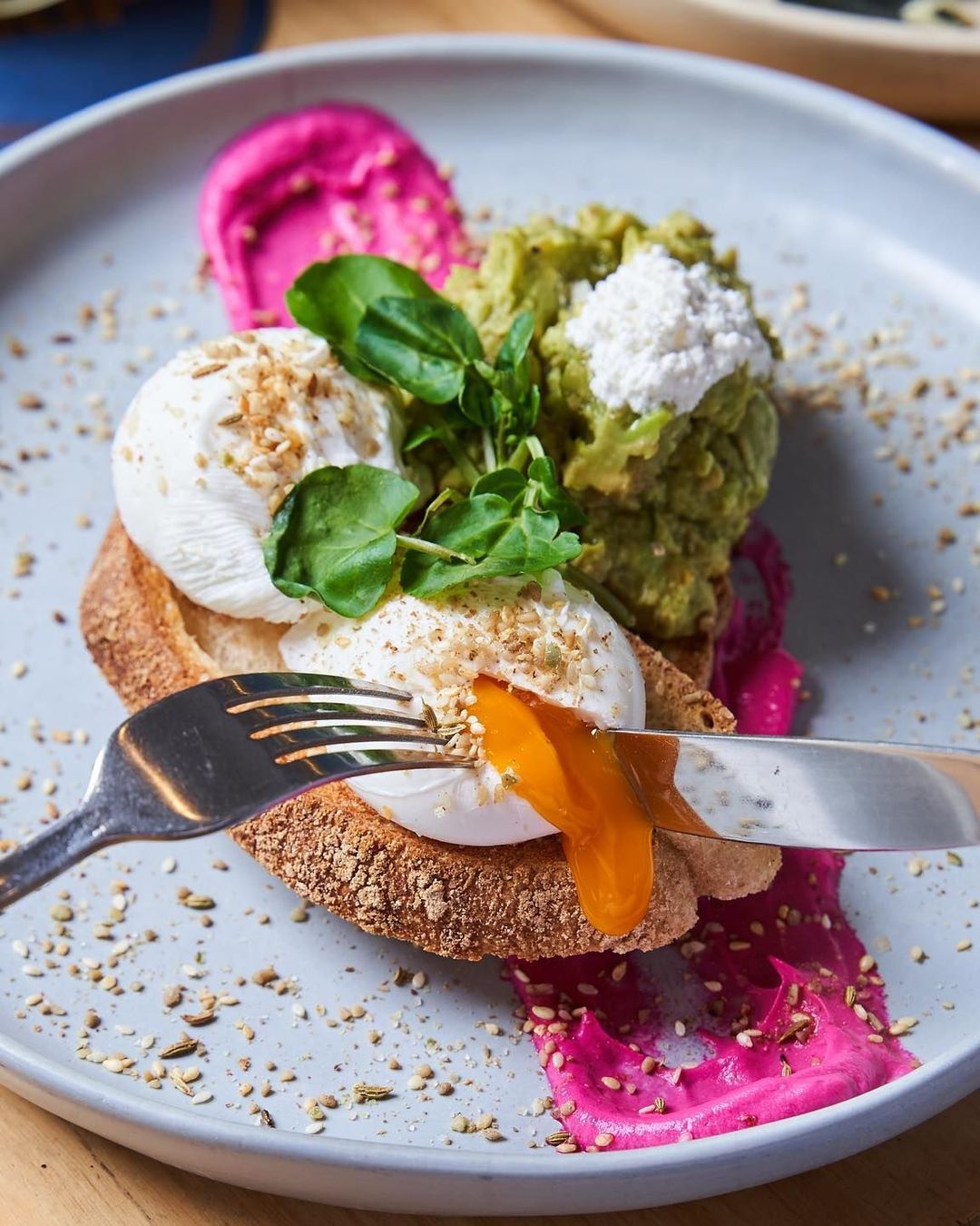 Smashed avocado on toast at Drip Cafe